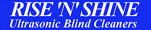 Rise 'n' Shine Ultrasonic Blind Cleaners